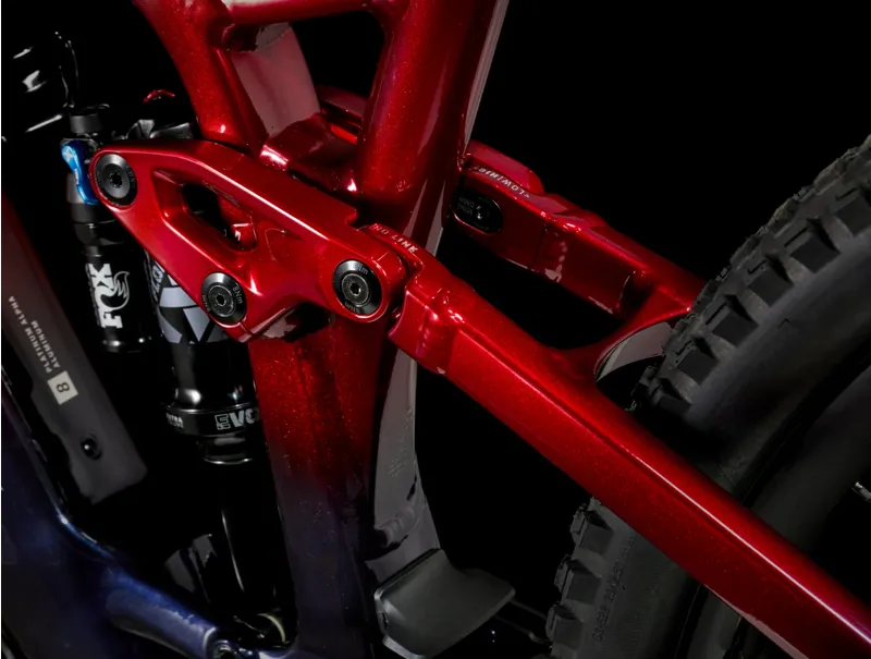 Trek Fuel EXe 8 GX AXS Full Suspension Electric Mountain Bike 2025 in Rage Red/Dark Blue-3